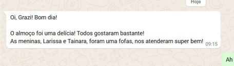 Tudo perfeito Ju Muito obrigado